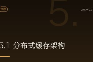 5.1 分布式缓存架构