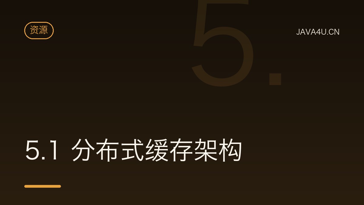 5.1 分布式缓存架构