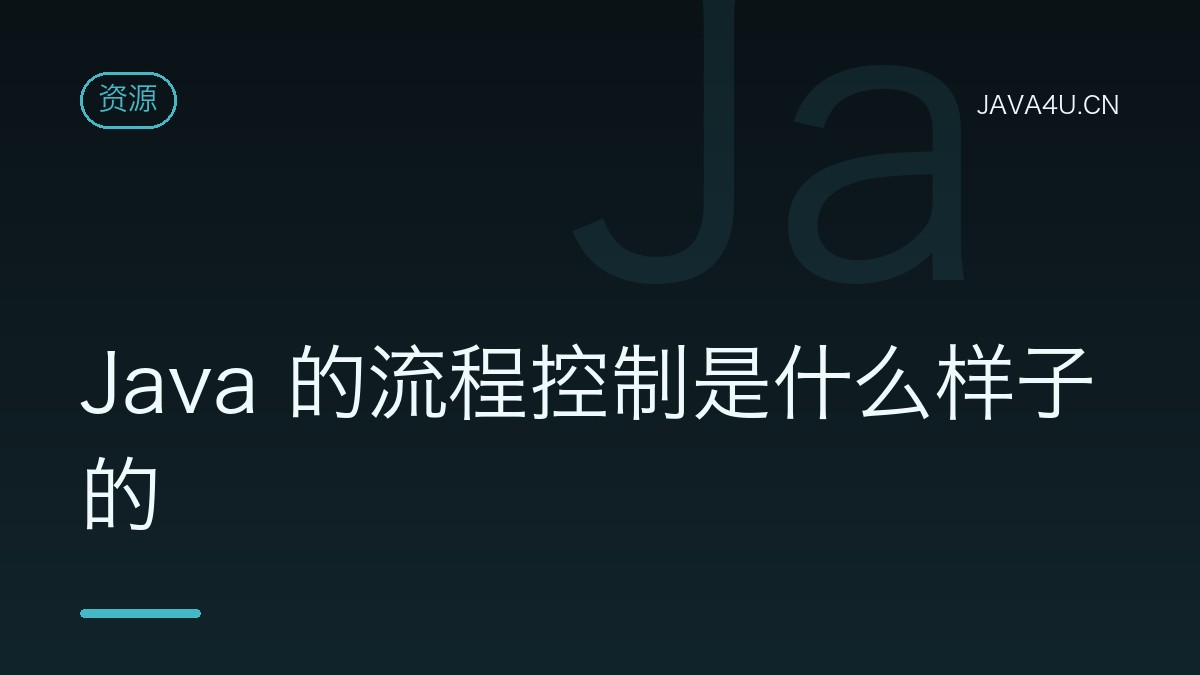 Java 的流程控制是什么样子的